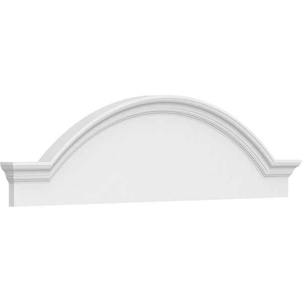 Ekena Millwork Segment Arch W/ Flankers Smooth Architectural Grade PVC Pediment, 56"W x 15"H x 2-1/2"P PEDPS056X150SGF00 - main